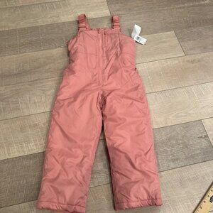 OLD NAVY GIRLS 5T PINK BIB SNOW OVERALLS NEW